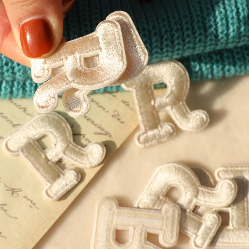 Embroidery Label Letter R Badge Account Boy Clothing Accessories Hand Account DIY Accessories Patch Sticker Embroidery Cloth Sticker