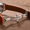 STAPELP 18mm 19mm 20mm 22mm Sailcloth Strap FKM TOP+Leather Base Tropical Texture Rubber Watch Bands Quick Release Pin Buckle