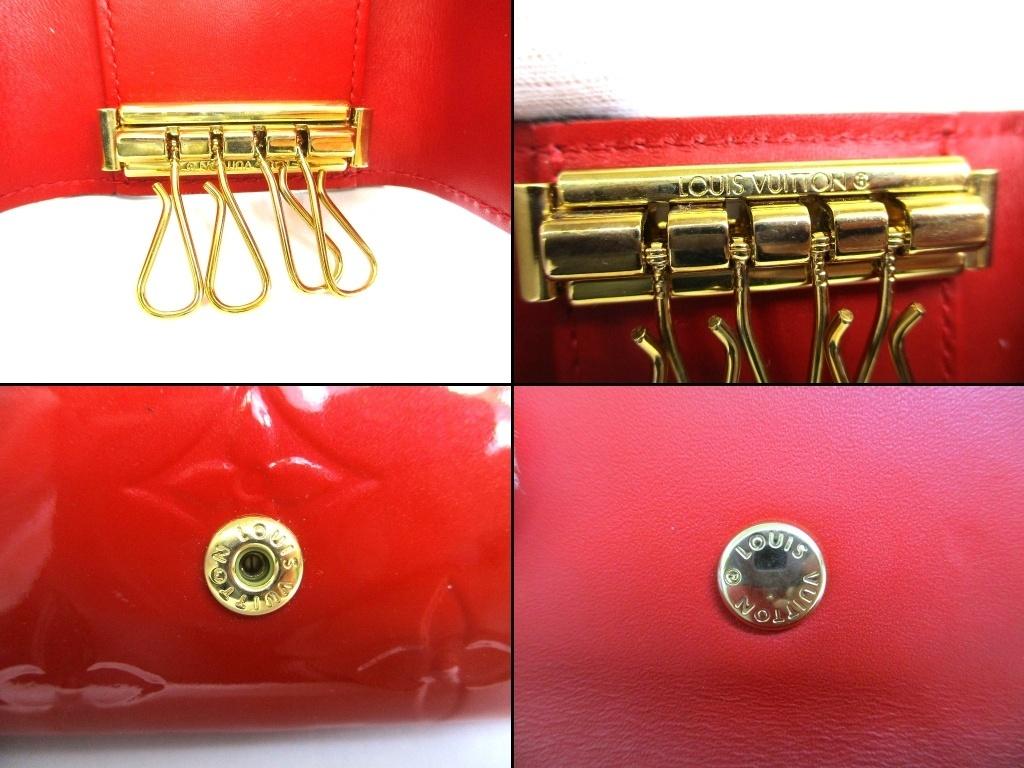 Authentische LOUIS VUITTON Vernis Rotes Leder Multicles 4 Bilder Schlüsselanhänger #b084 Vom Verkäufer überholt