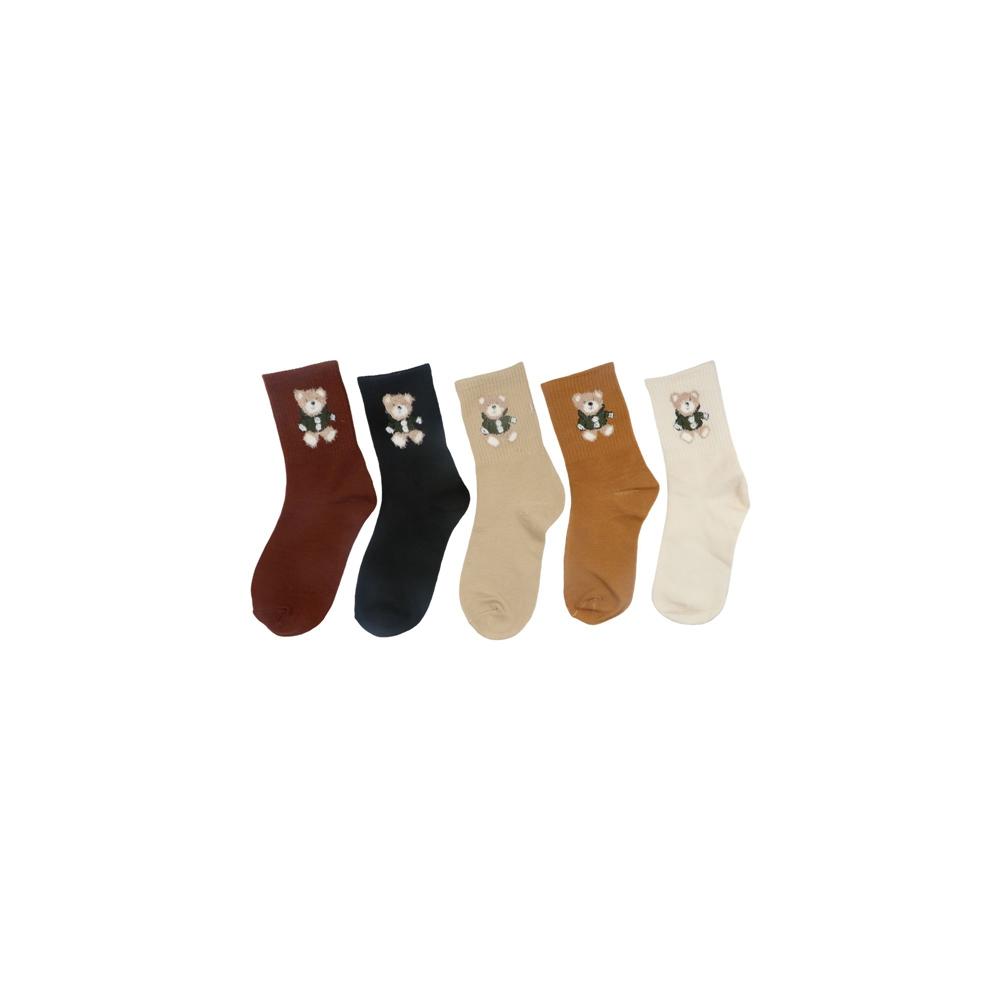 

Casual Cartoon Girls Cotton Socks Korean Style Socks Middle Tube Hosiery College Style Hosiery