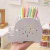 Xiaobudian Elephant Pencil Holder, Creative Phone Stand, Practical Storage Box, Desktop Organizer for Pens Makeup Brushes, Home Office Supplies