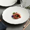 White Ceramic Western Dinner Plate Steak Plate In Restaurant Home Kitchen Round Soup Plate Hotel Cutlery Fruit Salad Platter