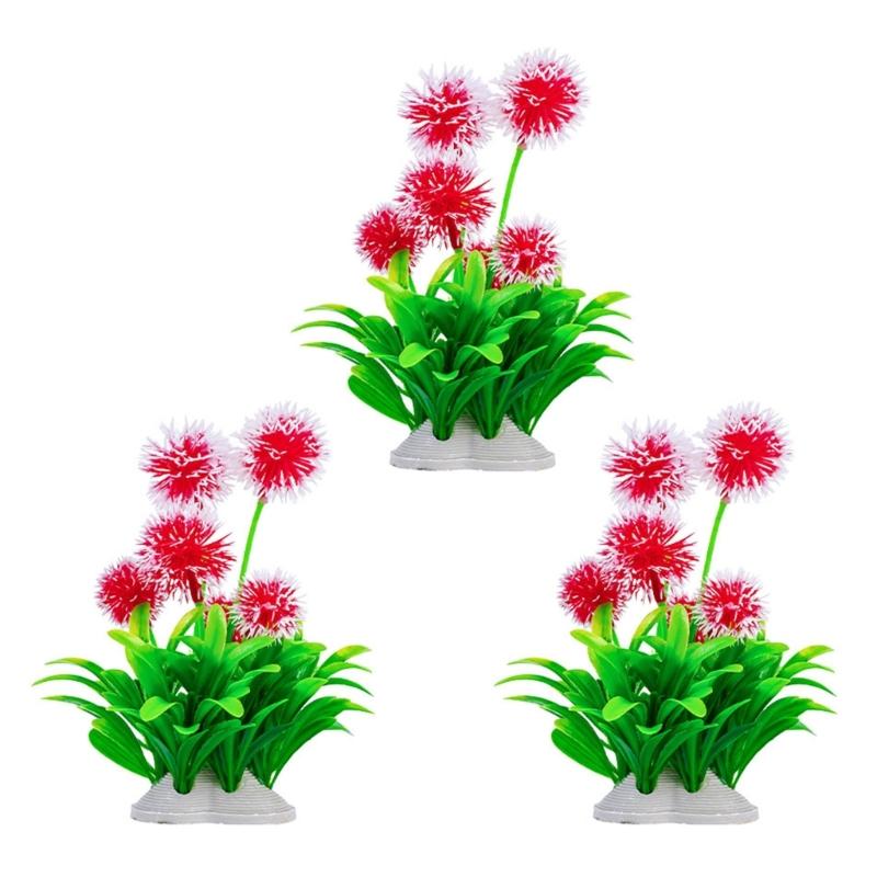 3PCSAquarium Decoration Fish Tanks Landscaping Simulation Artificial Plant Plastic Underwater Realistic Plant Aquarium