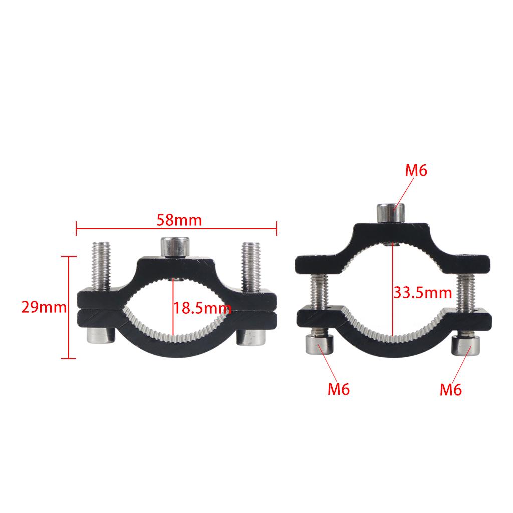 

Handlebar Cycling Clip Clamp Bike Flashlight Torch Mount Dual M5 M6 Mounting Screw LED Head Front Light Holder Clip CNC Optional Cycling