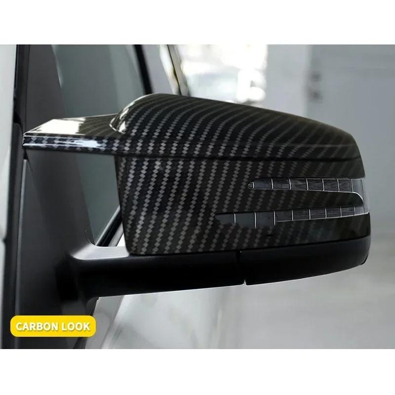 Carbon Fiber Pattern Side Mirror Cover Caps for Mercedes W176 W246 W204 W212 W221 C117 X204 X156 ABS Car Exterior Accessories
