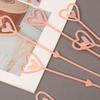 80 Pcs Plastic Floral Pick Card Holders Heart Shape Flower Inserting Tag Holder Photo Picture Floral Picks Clips
