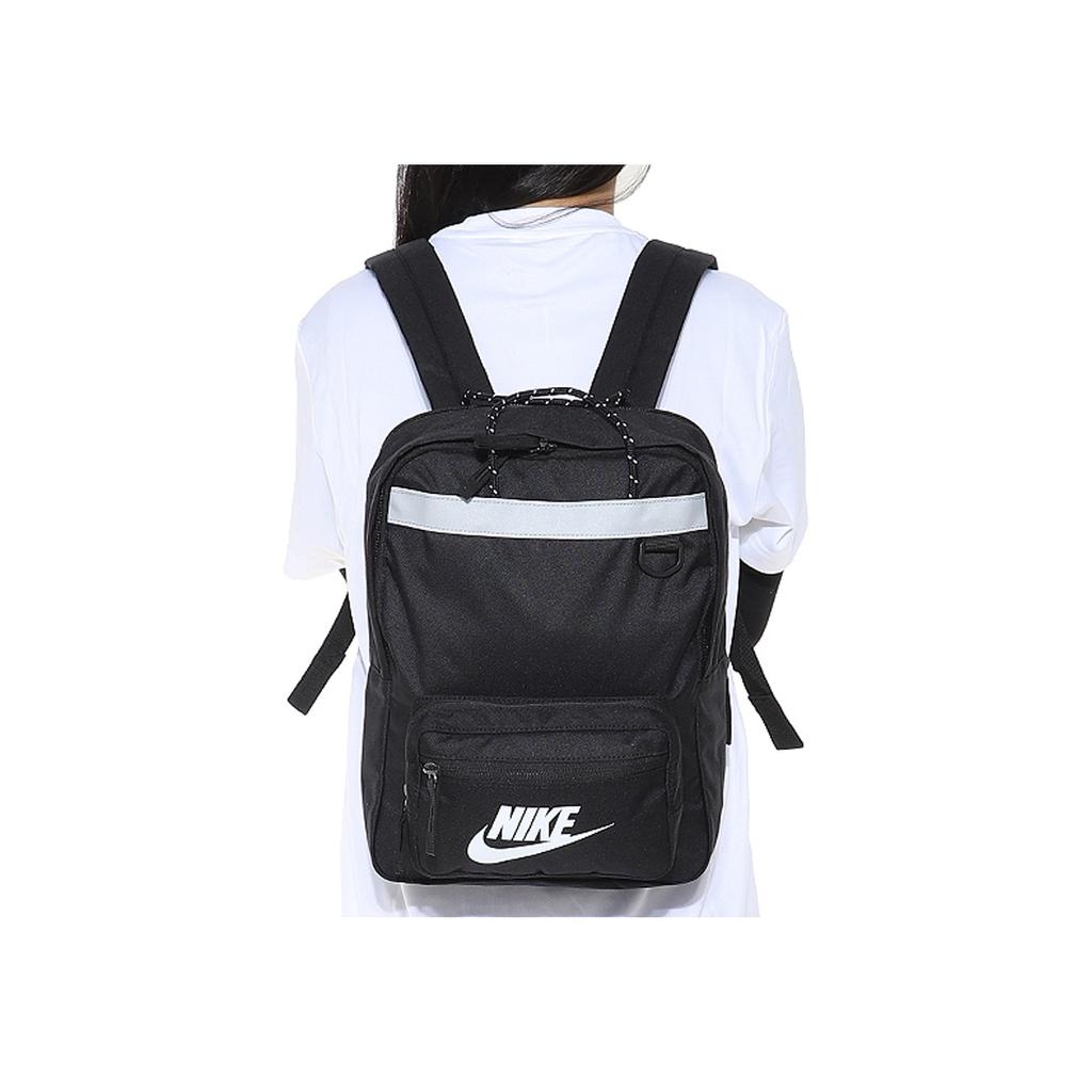 Nike Large Logo Sports Casual Polyester Backpack Unisex Backpack Black BA5927-010