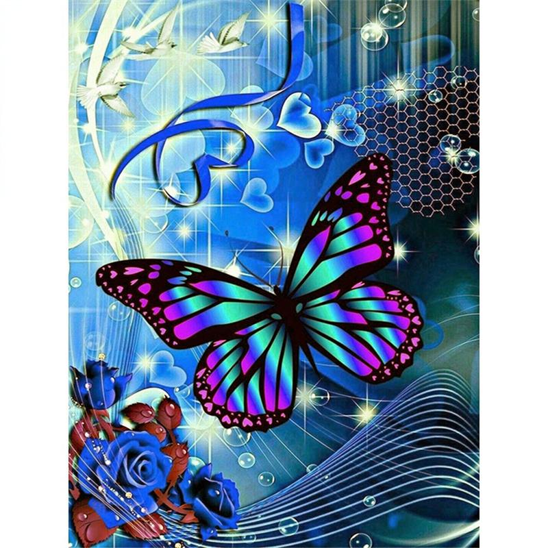 5D DIY Diamond Painting Purple Scenery Girl Art Diamond Embroidery Cross Stitch Kit Full Rhinestone Mosaic Home Decor