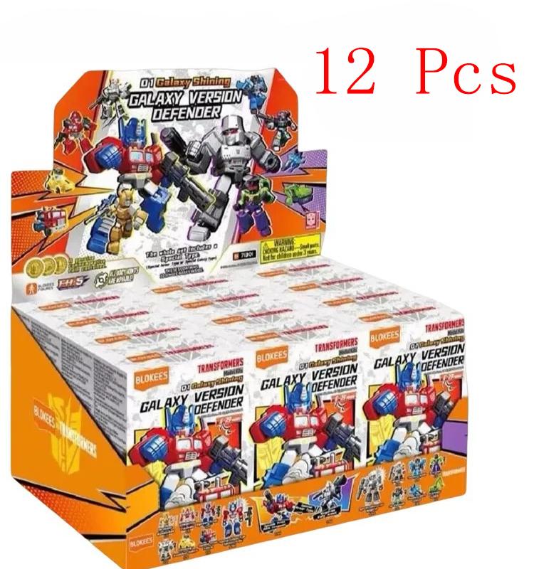 New Blokees Transformation Defender Version Blind Box Rodimus Prime Hot Rod Grimlock Dinobots Blitzwing Action Figures Gifts 4 Poseable Articulated
