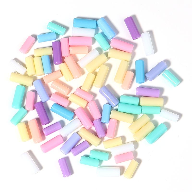 Colored Acrylic Loose Beads Various Shapes Round Square Mixed Spacer Bead Handmade Charm Jewelry Bracelets Necklace Supplies