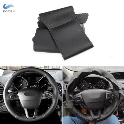 Capa protetora para volante de carro Black Line para Ford Focus 3 2015-2018 Kuga 2016 2017- Escape C-MAX Ecosport