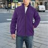 Men's Fleece-Lined Outdoor Jacket With Zipper And Long Sleeves