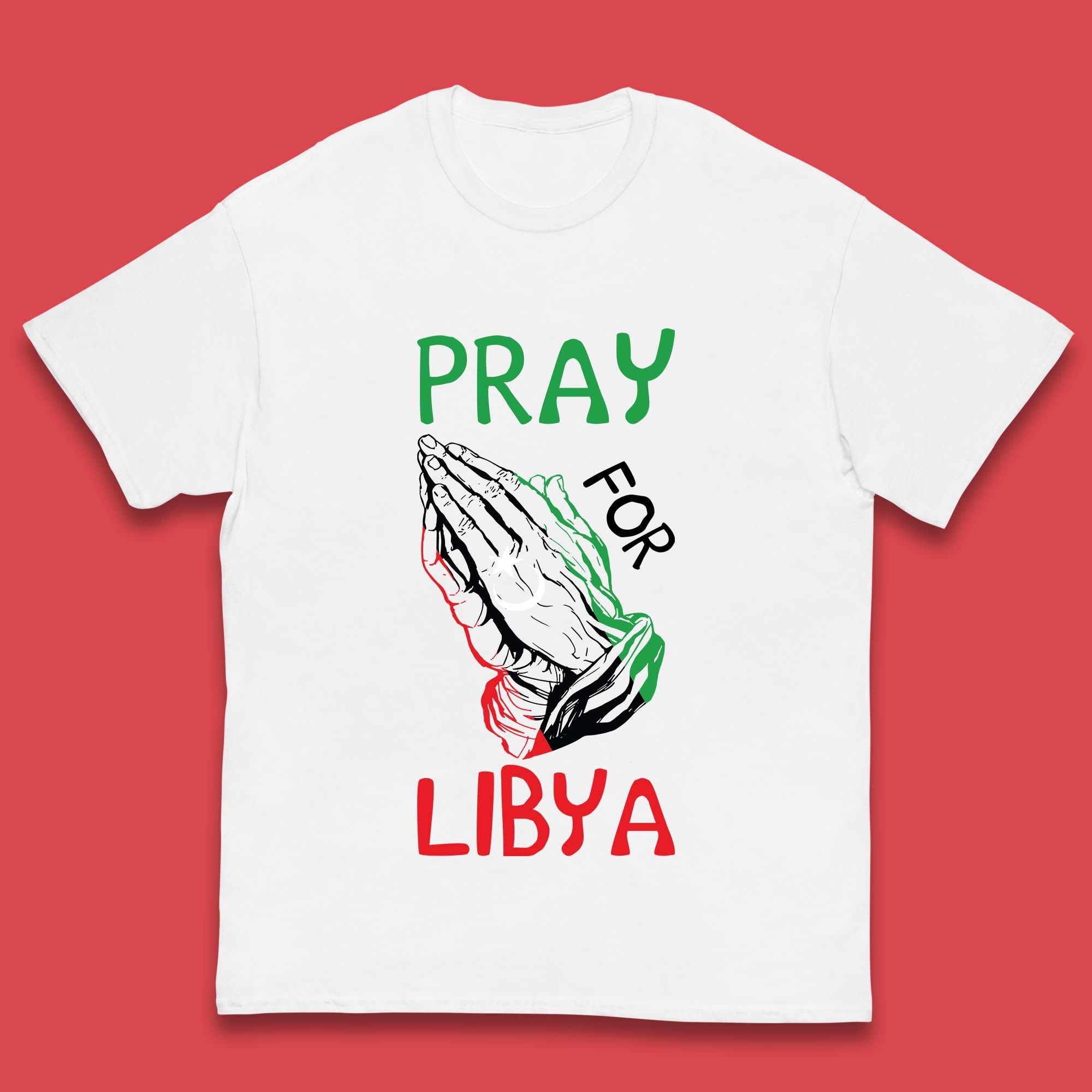 Pray For Libya Stand With Libya Help Libya Flood Solidarity Kids T Shirt 130