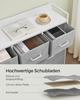 SONGMICS Chest of Drawers, Bedroom Cabinet, 7 Fabric Drawers with Handles, Metal Frame, Dove Grey and Cloud White