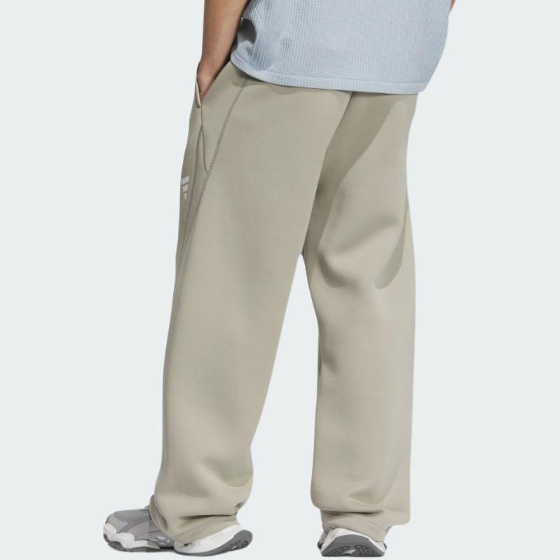 Adidas Solid Color Comfortable Casual Versatile Retro Sport Splicing Knitted Pants Men Pants Leather-Gray KB4602