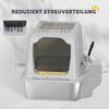 Extra Large Stainless Steel Litter Box, Enclosed Cat Litter Tray with Scoop, Deodorizer Bag, Front-Entry and Top-Exit
