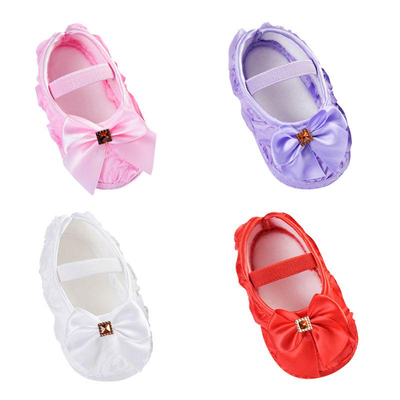 Baby Shoes Walkers  Sneakers Infant Kids Girls Rose Flowers Bow Princess Shoes