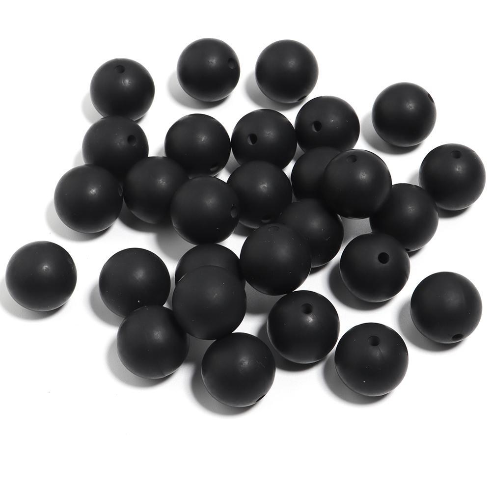 20pcs/Lot 12 15mm Candy Color Round Acrylic Imitation Silicone Beads Round Spacer Loose Bead for DIY Jewelry Making Accessories