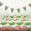 Disposable Supplies Party Tableware Plate Banner Napkin Cake Topper