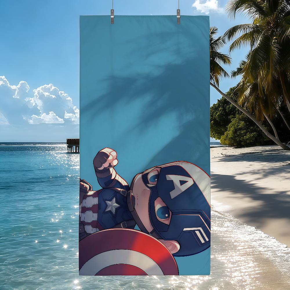 MV Superheroes C-Captain A-America Towel Quick Drying Beach Towels Are Suitable For Swimming Pools Camping Yoga And The Gym