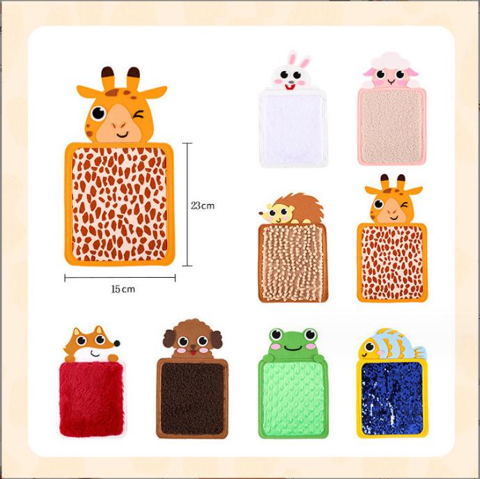 

Infant And Toddler Hand And Eye Exercise Felt Sensory Pad Early Education Puzzle Animal Cognition Texture Hair Touch Pad Giraffe
