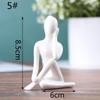6 Styles Meditation Yoga Pose Statue Figurine Ceramic Yoga Figure Decor Ornament