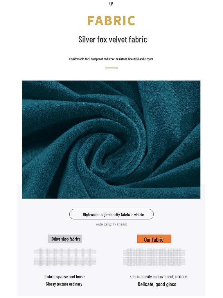 Coprisedia Moderno Minimalista in Velluto Volpe Argentata: Antipolvere e Resistente all'Usura per Sedie da Computer per Ufficio Domestico
