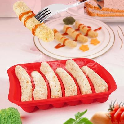 Silikon-Wurstform, DIY-Silikon, handgefertigt, Hamburger-Hot-Dog-Form, wiederverwendbar, Küchenzubehör, Gadget für Kuchen, Backen, Kuchen