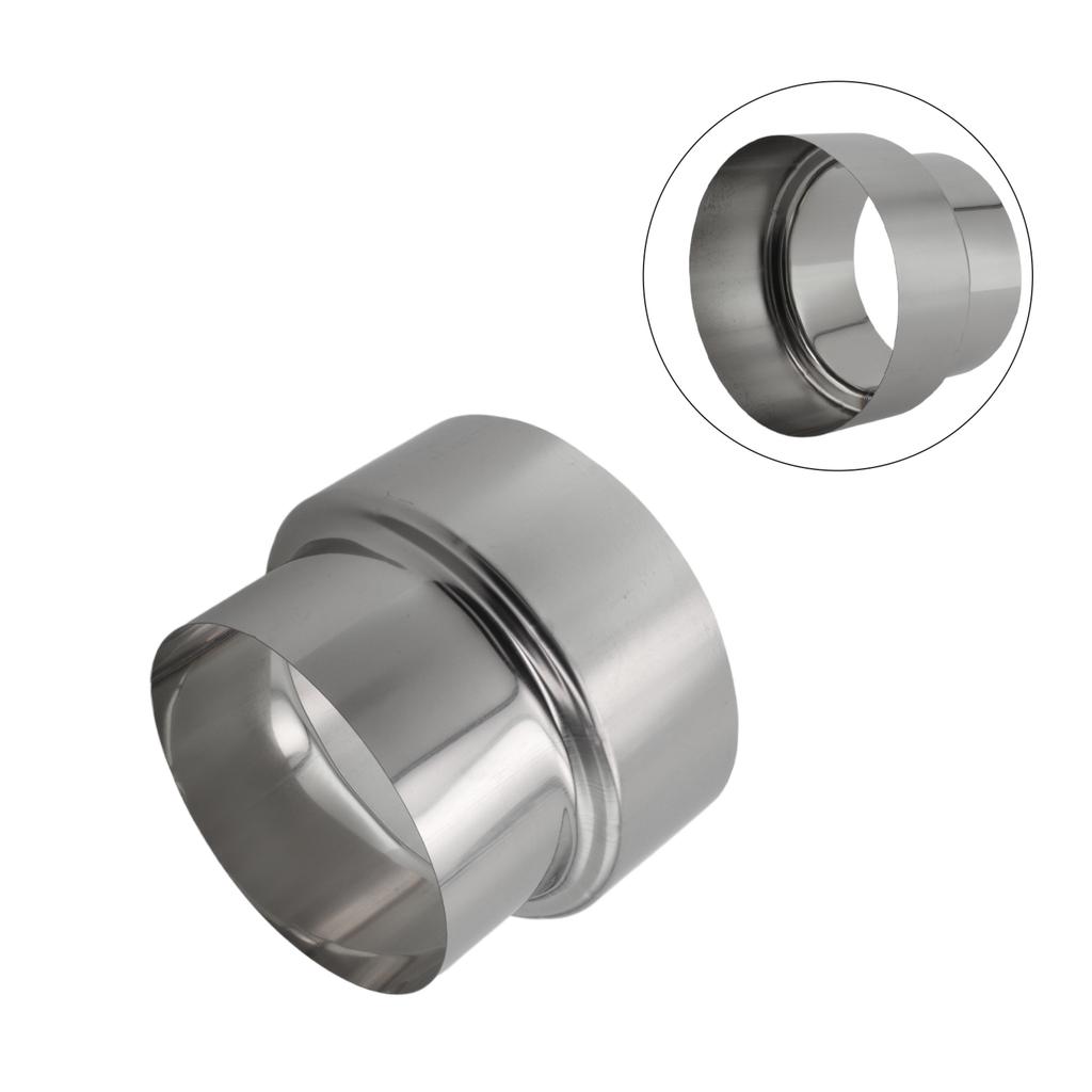 Stainless Steel Chimney Reducer 120mm To 100mm with Heat Resistant and Reinforced Seam for Leak Resistant Ventilation