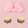 Cartoon Cake Decoration Pink Bow Cake Topper Bow Tie Cake Topper Bow Ears Stars Birthday Party Supplies