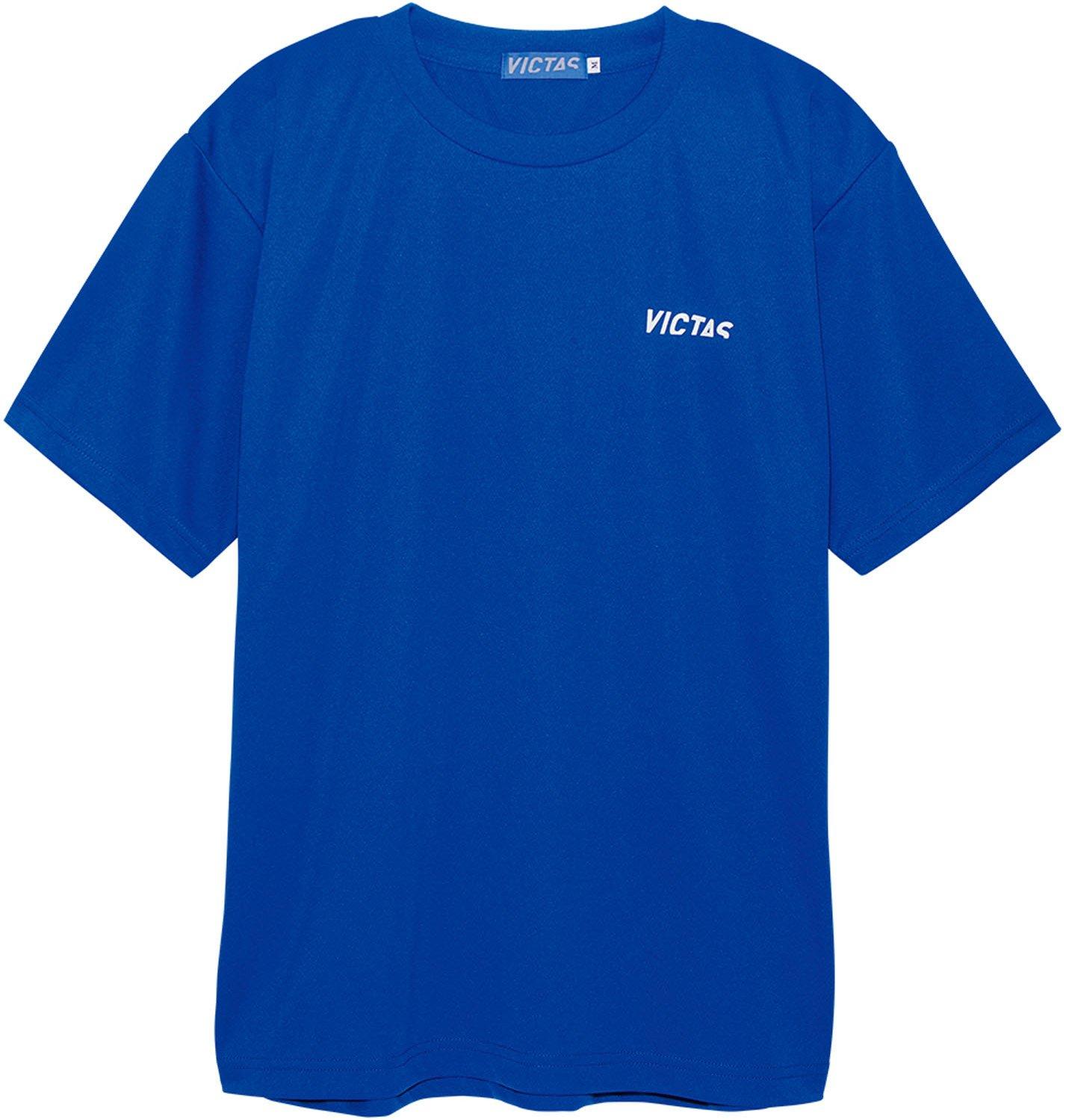 

VICTAS Table Tennis Blue Size 033455 T-Shirt V-TS063, Unisex, Practice, (0120), 3XL, синий