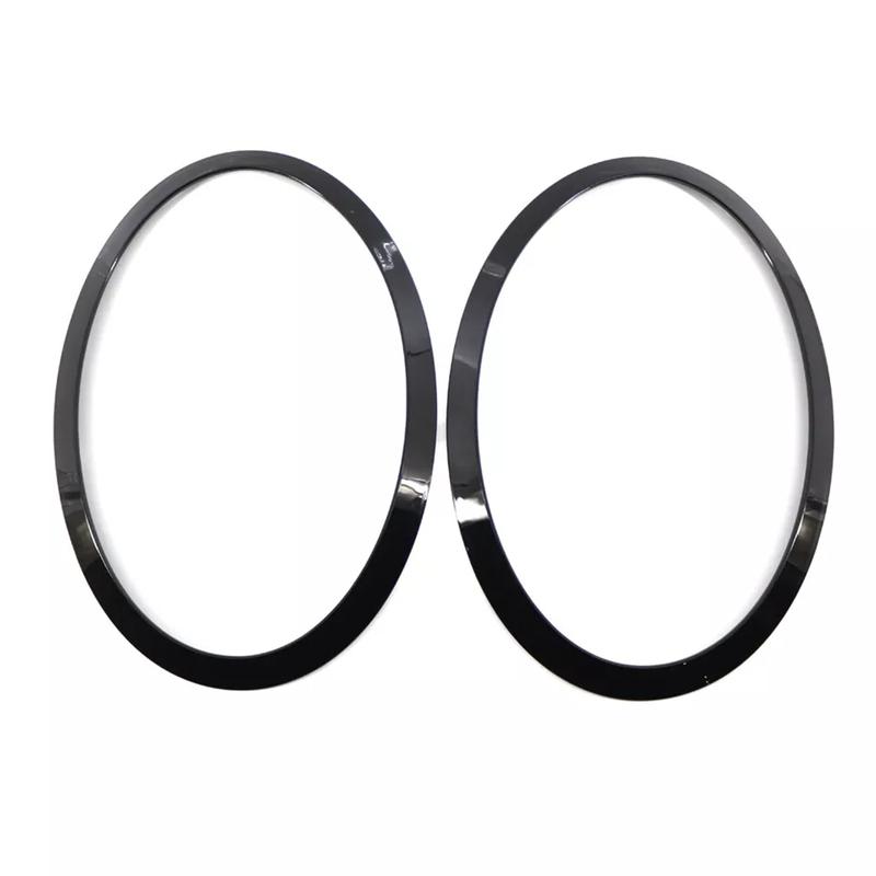 Artudatech 2PCS Gloss Black Headlight Bezel Trim Ring For Mini Cooper F55 F56 F57 14-21