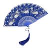 with Tassel Chinese Style Fan Flower Carving Dance Hand Fan  Home Decoration