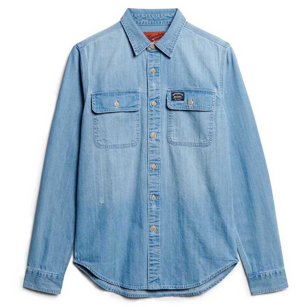 Superdry Blau Besticktes Langarmhemd - Bild 2