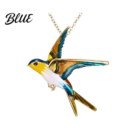 Brooch Accessory Pin Colorful Enamel Swallow Design Sweaters Bag Necklace