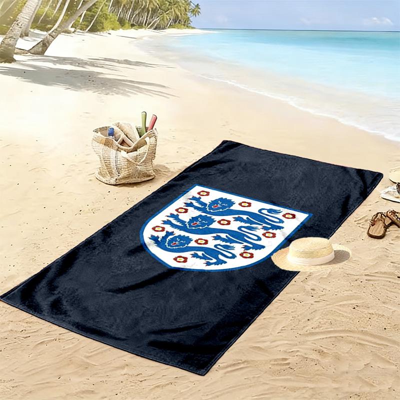 England Football Print Beach Towel, Large Soft Quick Dry Towel for Beach Camping Swimming