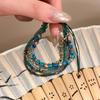 Stretchy Colorful Beaded Bracelet Blue Wrap Charm Hand Chain New Beaded Bangles  Gifts