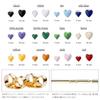 LOKUMI 12 Colors and 2 Sizes To Choose Made In 18K K18 Petite Heart Heart Nickel Earrings, From, Japan, Gold, Post, K18, Hypoallergenic, Stud, Small,