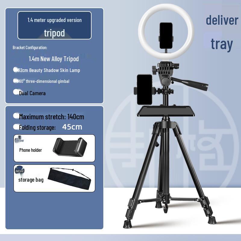 2025 Universal Phone Holder & Tripod Set for Live Streaming & Dual-Position Camera Use