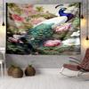 Peacock In The Rain Tapestry Room Decoration Wall Hanging for Living Room Bedroom, dormitory, Birthday and Christmas gifts