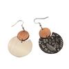 Wood Earrings With Artisanal Crafted Geometric Pattern Natural Materials Comfortable Daily Wear Fashion Accessories