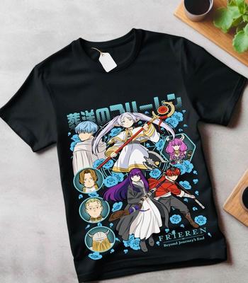 Frieren T-Shirt Beyond Journey's End Fern Stark Mädchen Anime Geschenke Shirt Kinder