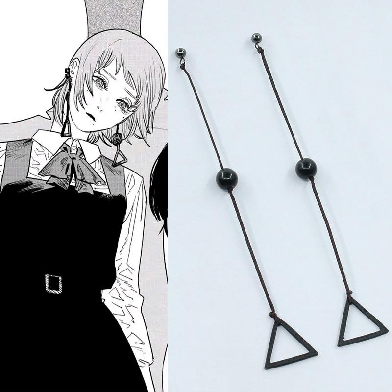 Man Chainsaw Sawatari Cosplay Props Earrings Ear Pendants Jewelry Fans Gift