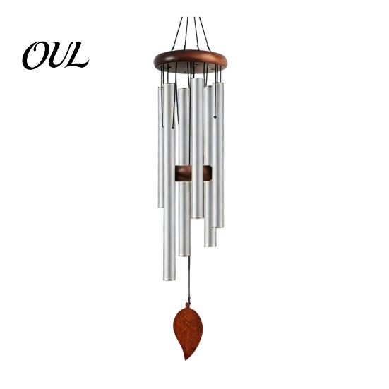 Relaxing Sound Chimes Metal Wind Chime with 6 Aluminum Tubes, Garden Hanging Chimes, Outdoor Weather Resistant for Patio Decoration Durable