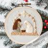 Anfänger Krippen Stickset Krippen Bastelset Stick-Ornament-Set Mit Farbigem Garn Für Anfänger Männer