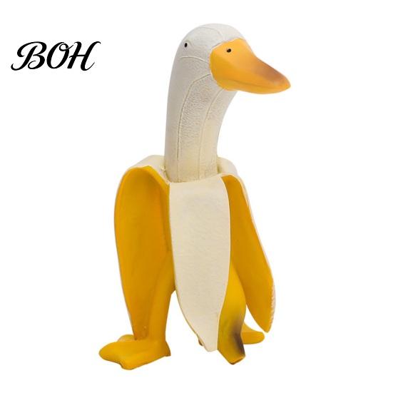 Uniek Cadeau voor Vrienden Creatieve Banaan Eend Beeldje, Hars Beeldhouwwerk, Nieuwigheid Kunst Grappig Bureau Decoratie Standbeeld, Ornament Huis Kantoor Tafelblad Decor