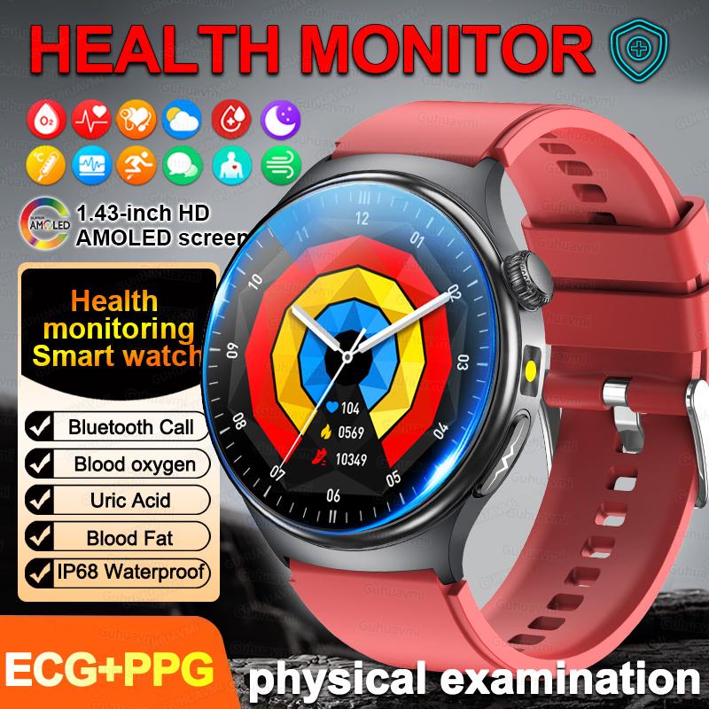 2026New Health Diagnosis Smart Watches Men Sport ECG Heart Rate Blood Pressure Uric acid Waterproof Smartwatches For Men women