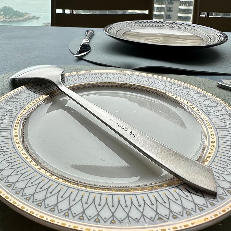 Nordic Style Bent Handle Stainless Steel Spoon