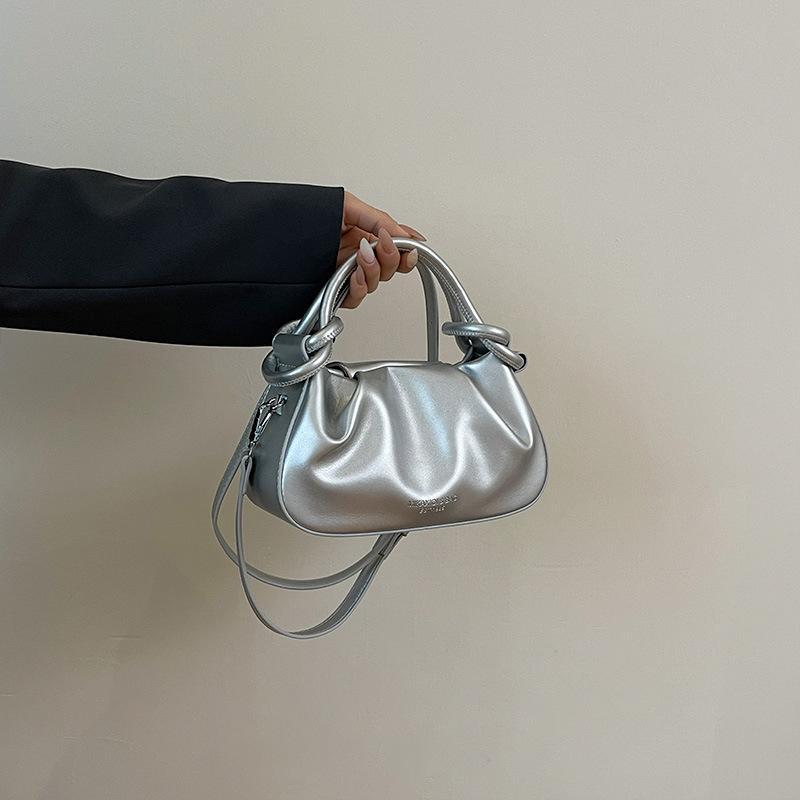 High-end niche bag women's new summer versatile messenger bag fashionable portable pleated small bag