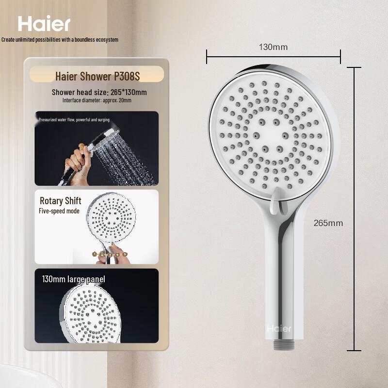HAIER P308S 5-Mode Handheld Shower Head